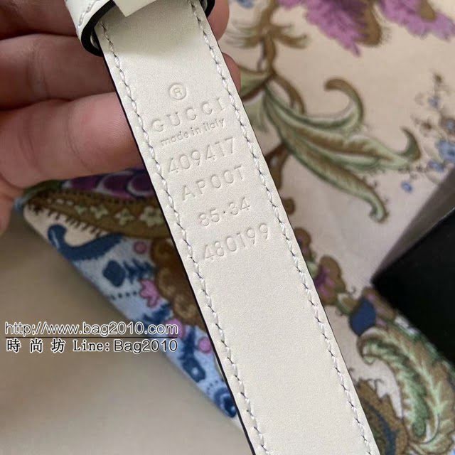 Gucci女士皮帶 古奇彩鑽雙面牛皮腰帶  jjp1557